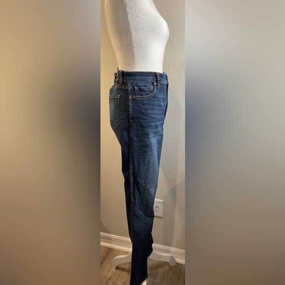 Kut from the Kloth Dark Blue High Rise Straight Cut Jeans - Picture 7 of 13